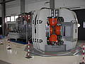 The new multi anvil press goes into operation